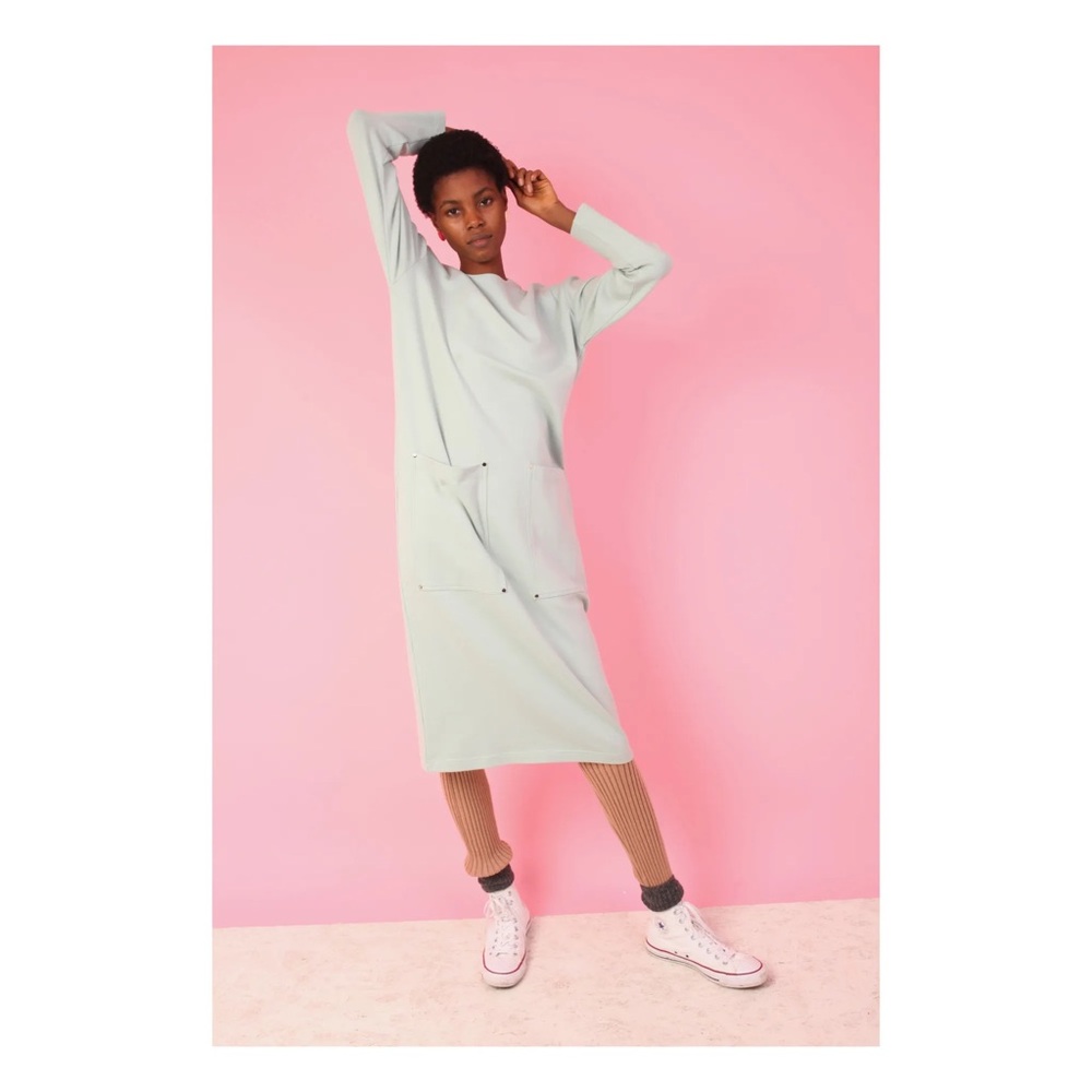 Sage Green Long Sleeve Dress